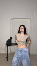 T-shirt BASIC CROP
