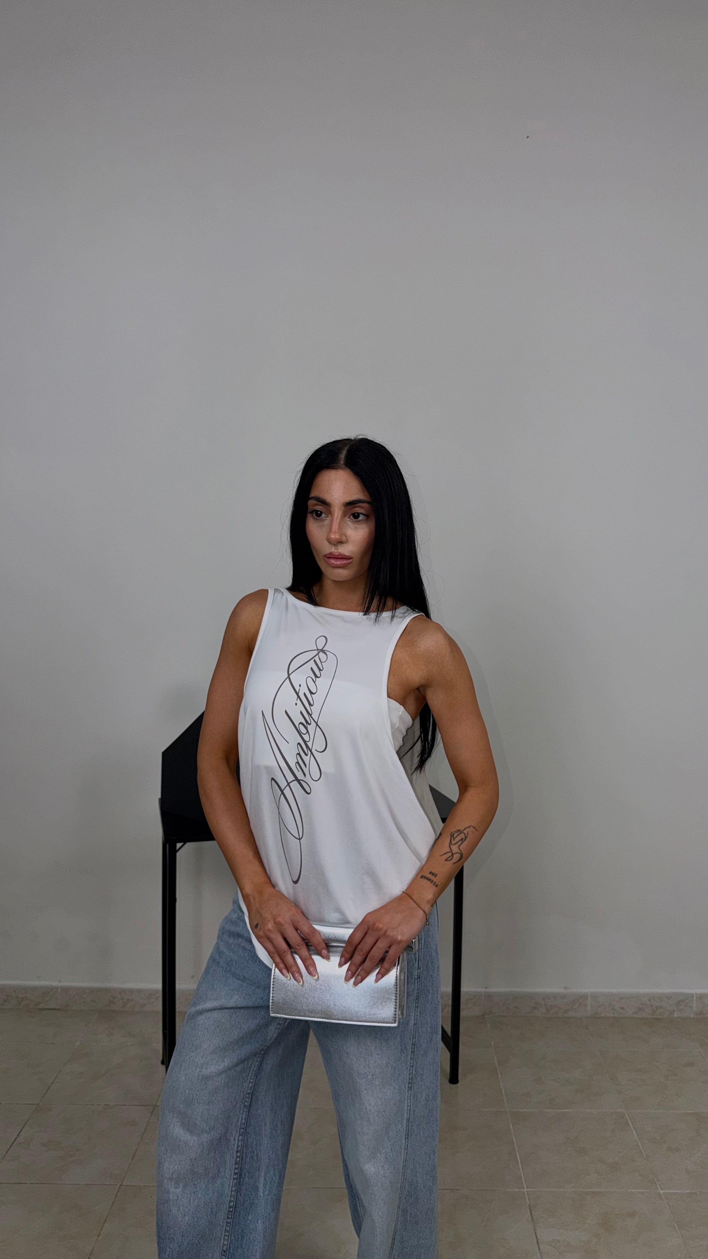 Canotta AMBITIOUS bianca