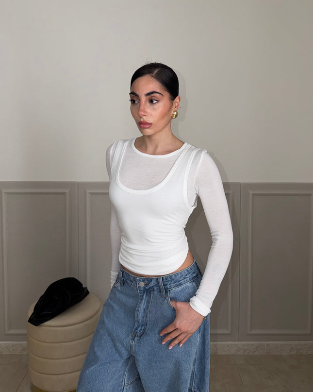 Maglia DOPPIO STRATO bianca