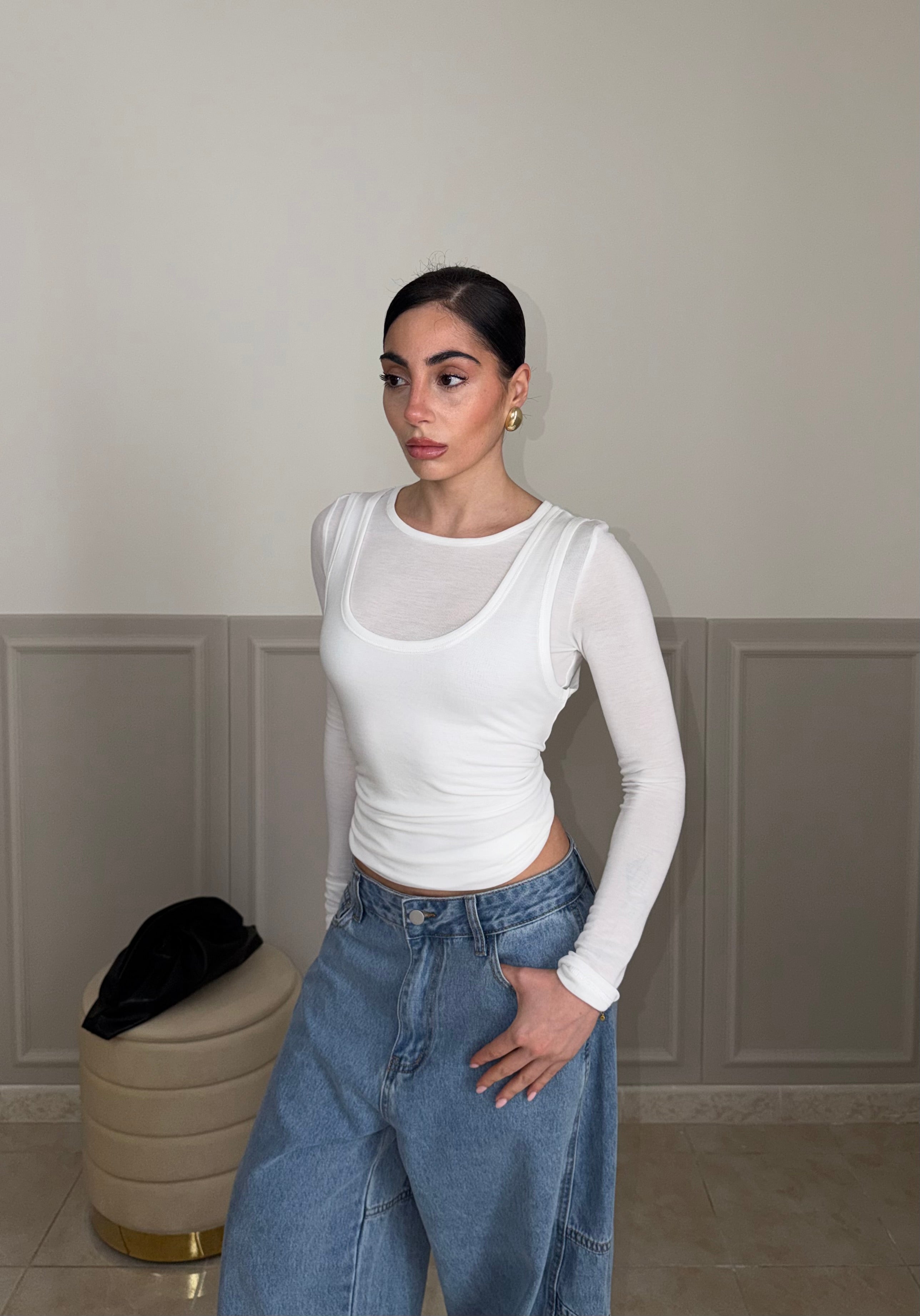 Maglia DOPPIO STRATO bianca