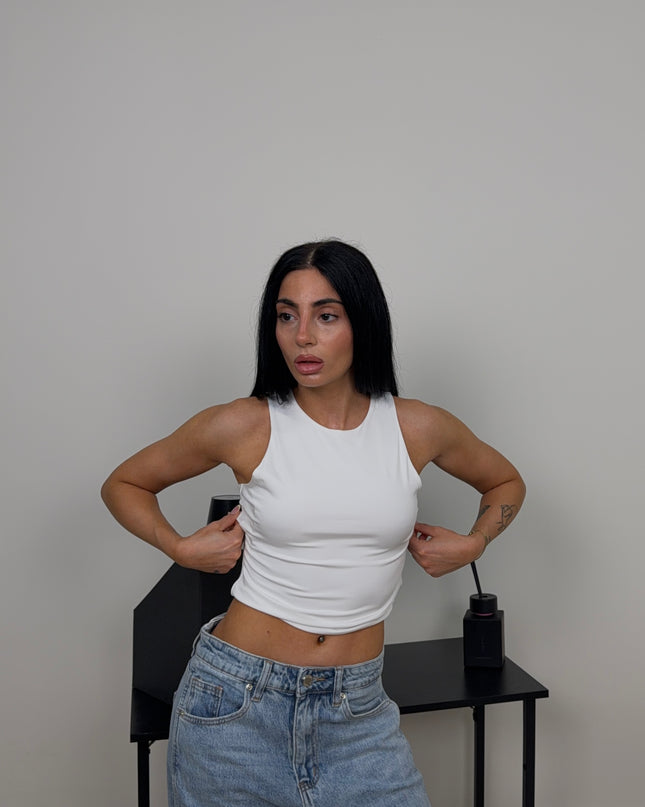 Top ADERENTE bianco