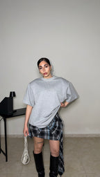 T-shirt MAXI SPALLINE grey