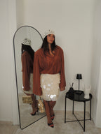 Gonna MAXI PAILLETTES beige