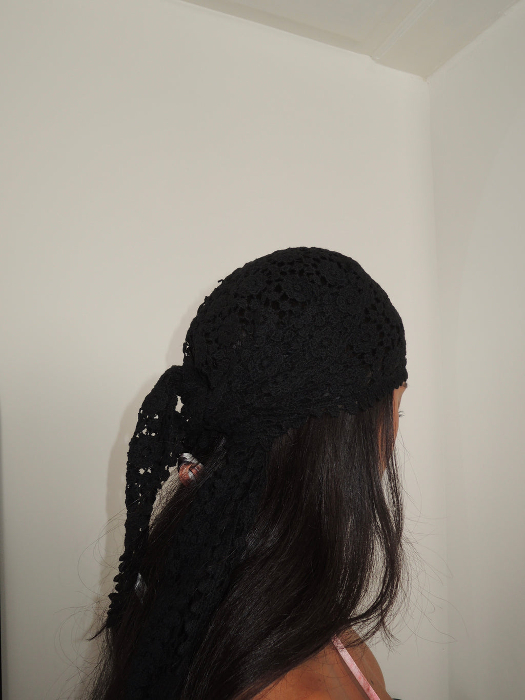 BANDANA RICAMATA NERA