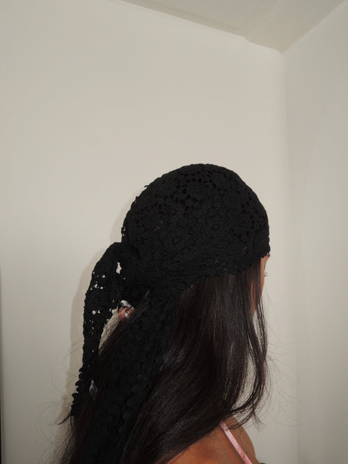 BANDANA RICAMATA NERA