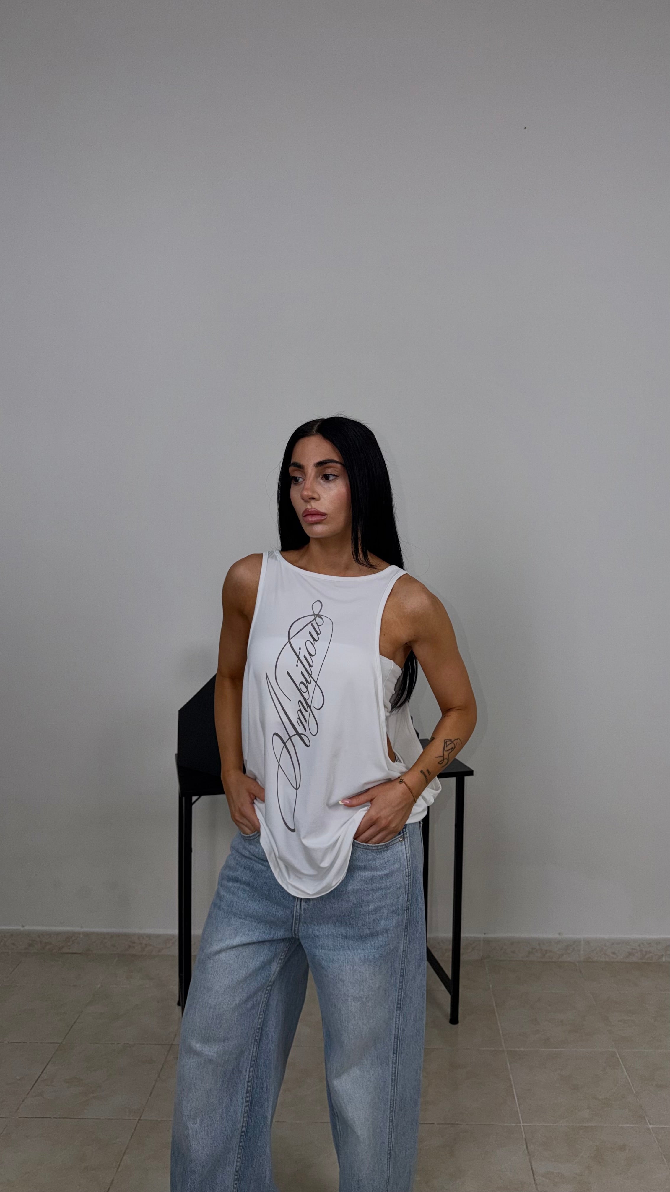 Canotta AMBITIOUS bianca
