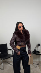 JACKET FELIN BORDEAUX