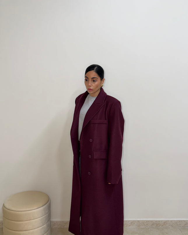 Cappotto BUSINESS borgogna