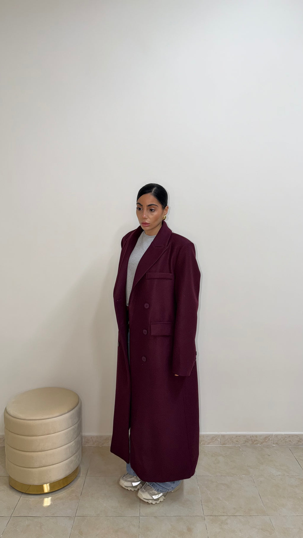 Cappotto BUSINESS borgogna