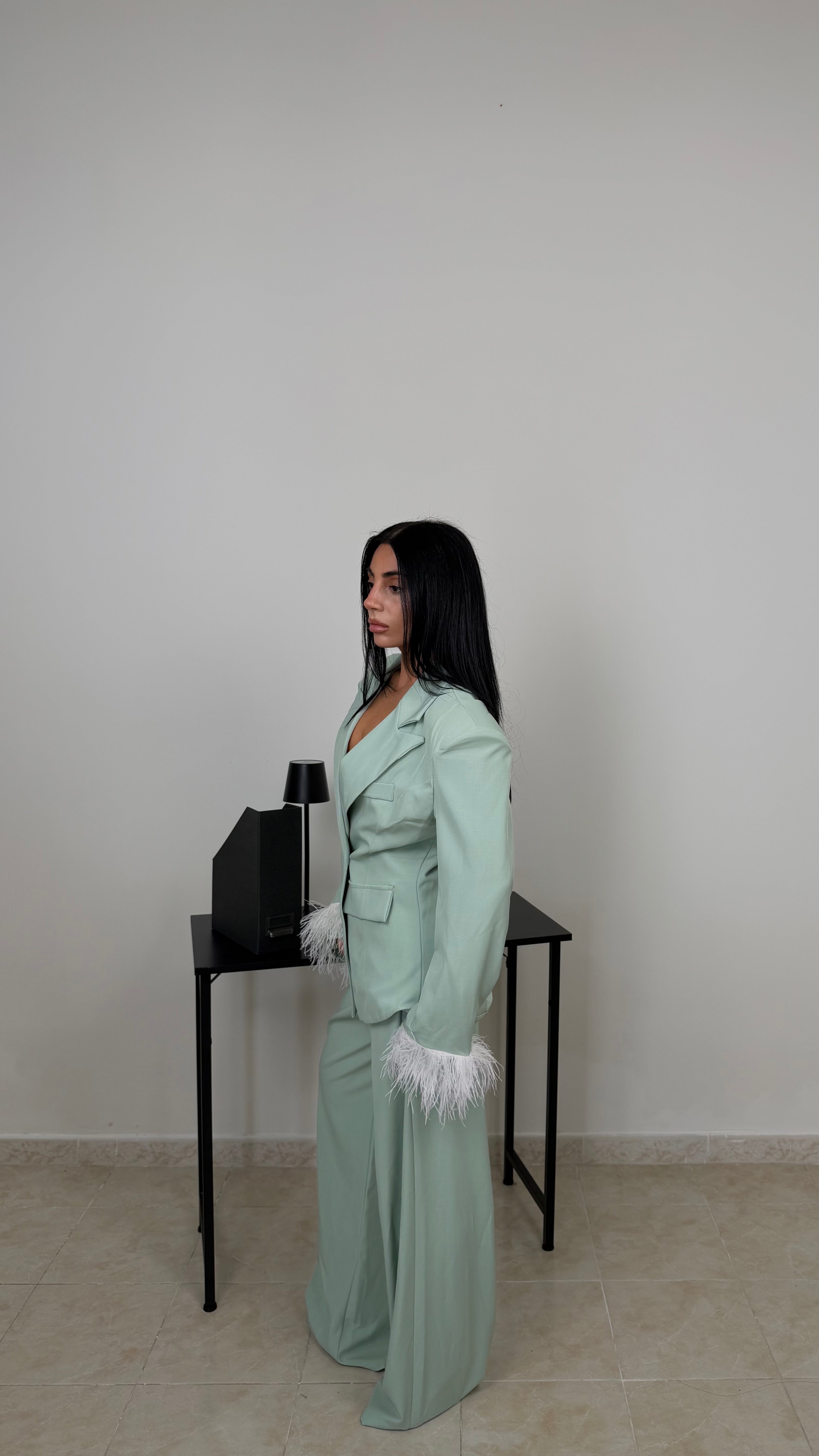 Tailleur PIUME verde menta
