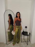 Pantalone SATEN verde
