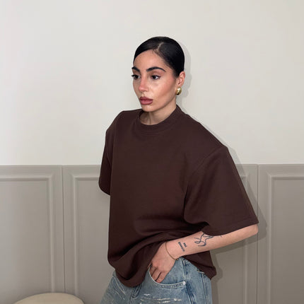 T-shirt MAXI SPALLINE marrone