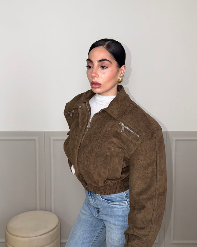 Jacket IN CAMOSCIO green
