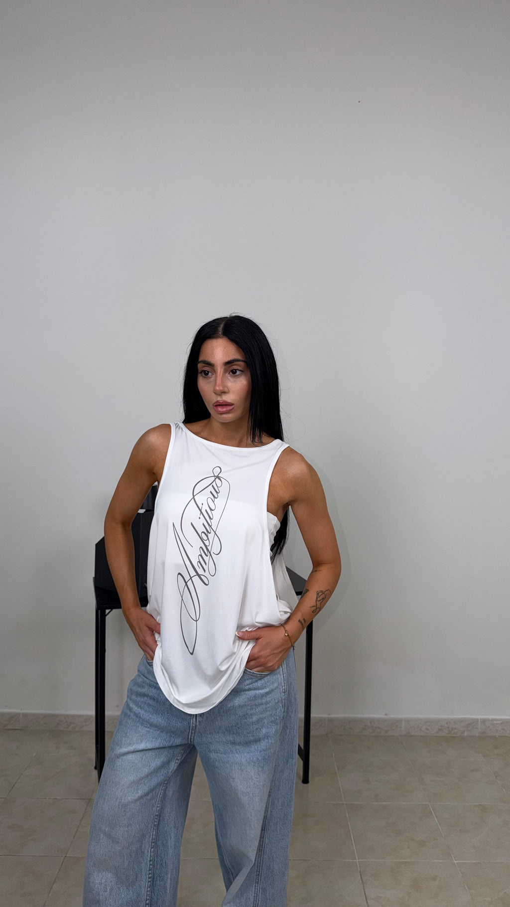 Canotta AMBITIOUS bianca