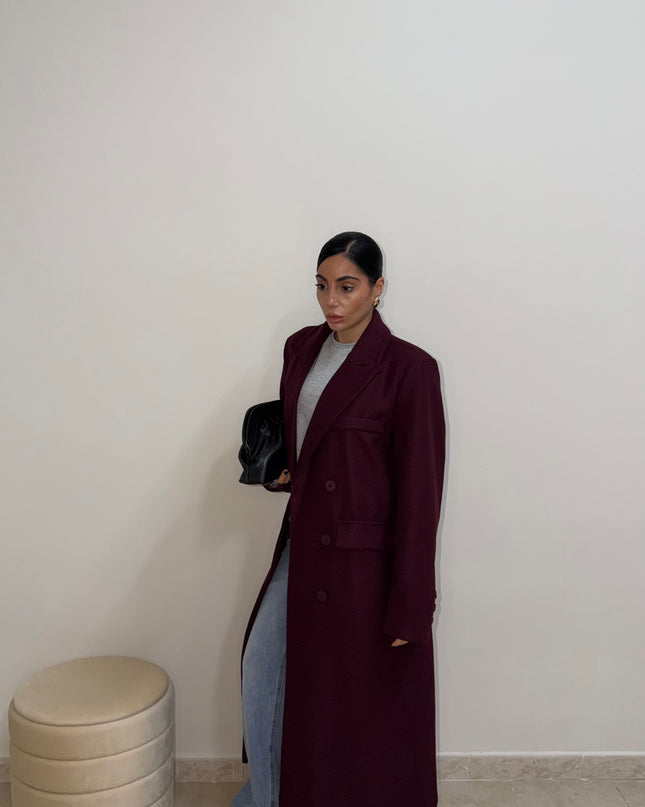 Cappotto BUSINESS borgogna