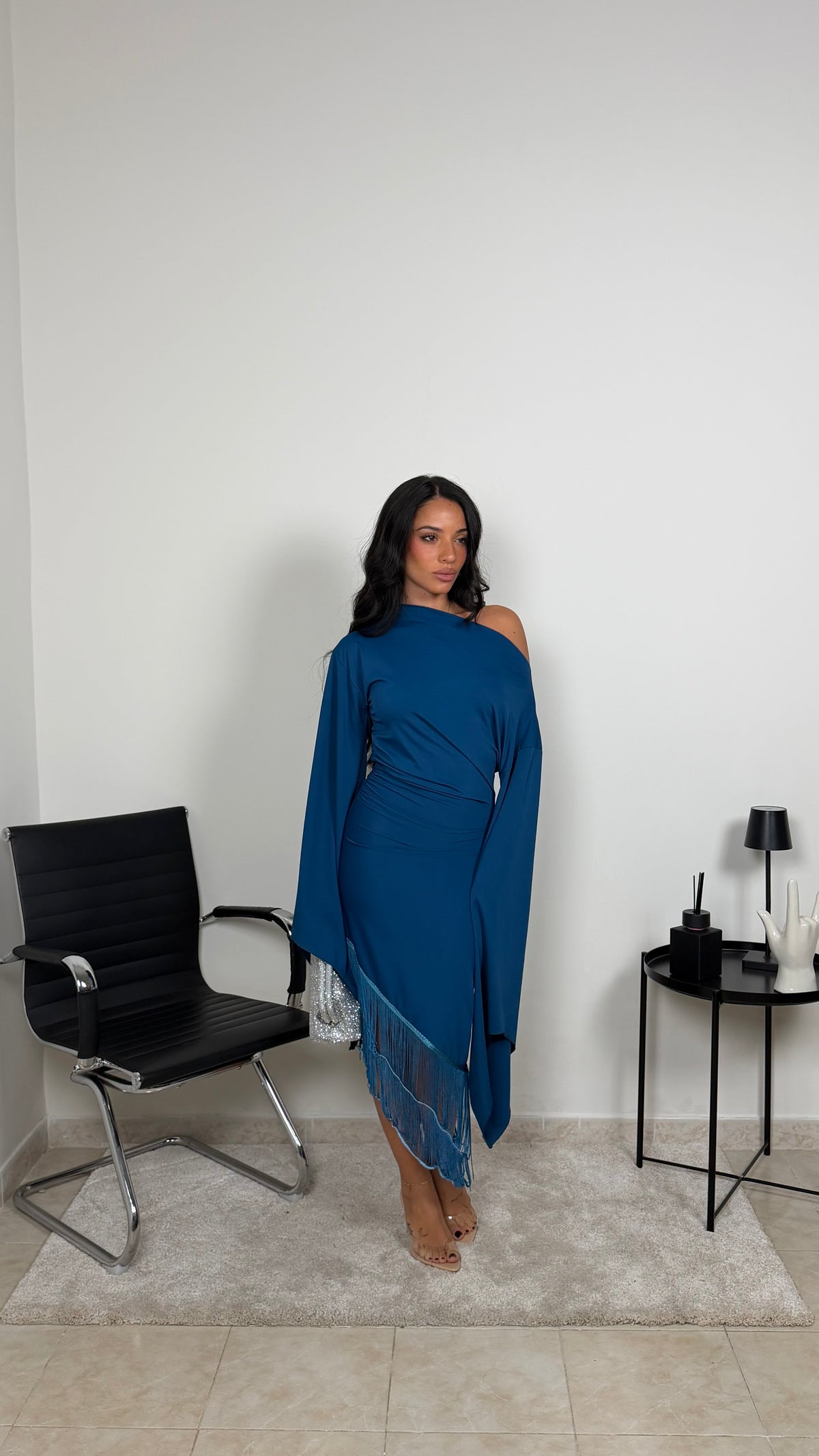 DRESS FRAIS PETROLIO
