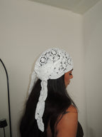 BANDANA RICAMATA WHITE