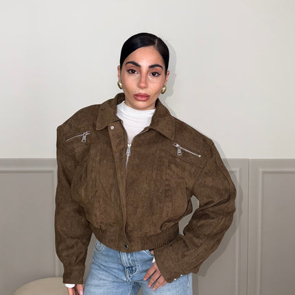 Jacket IN CAMOSCIO green