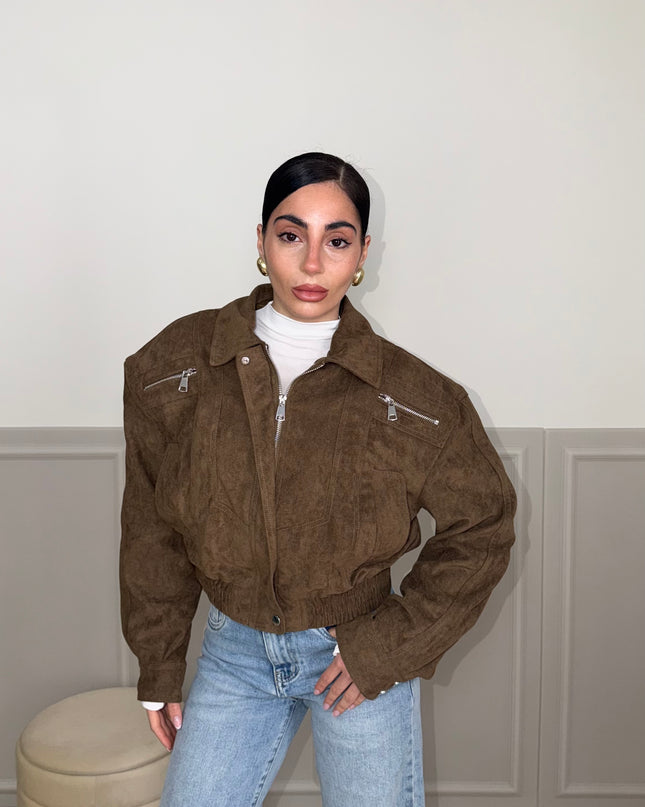 Jacket IN CAMOSCIO green