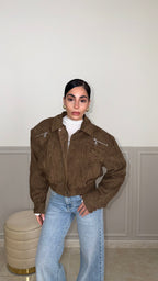 Jacket IN CAMOSCIO green