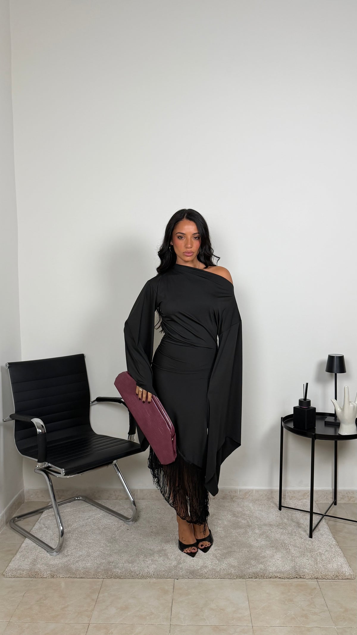 DRESS FRAIS BLACK