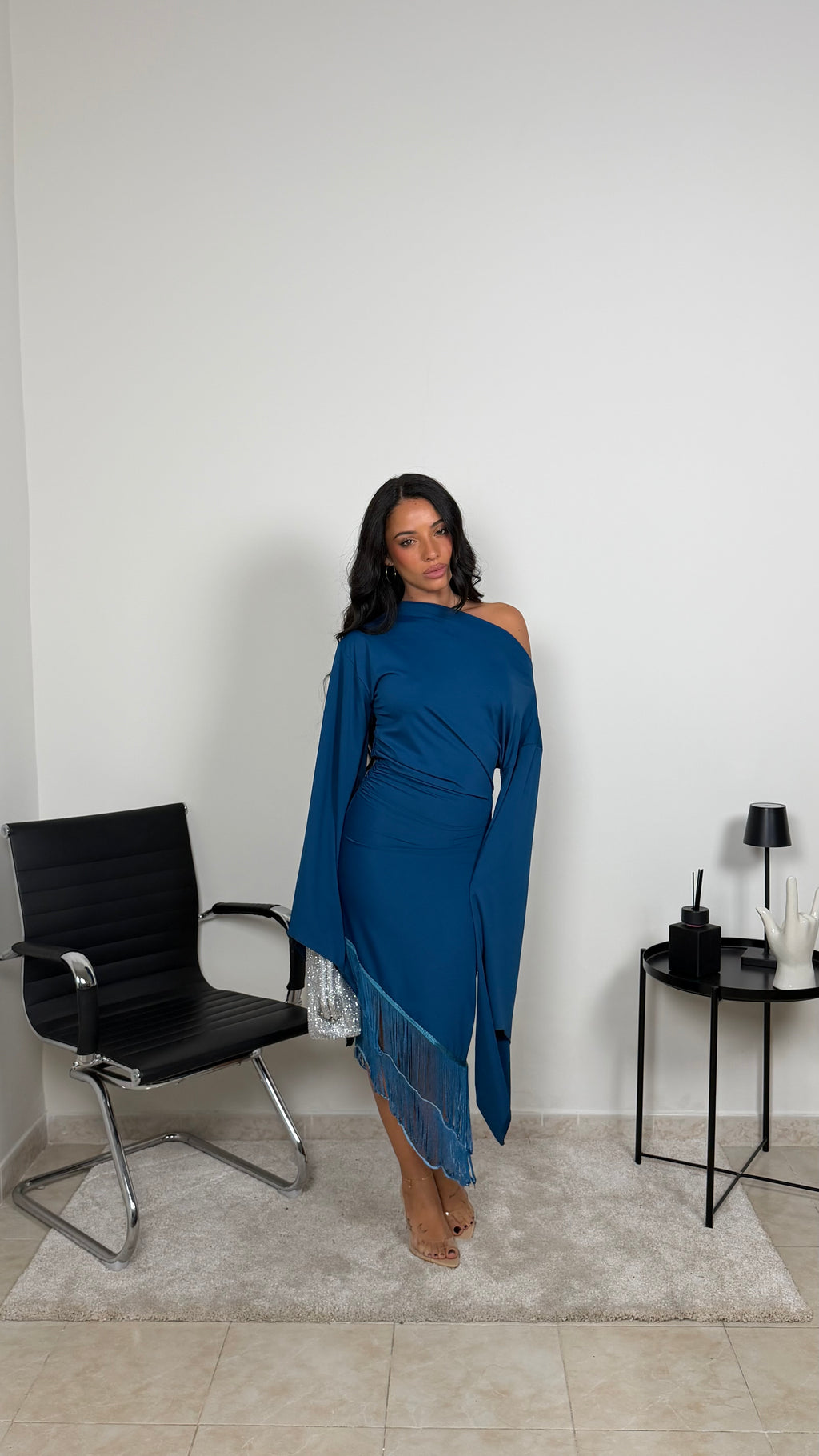 DRESS FRAIS PETROLIO