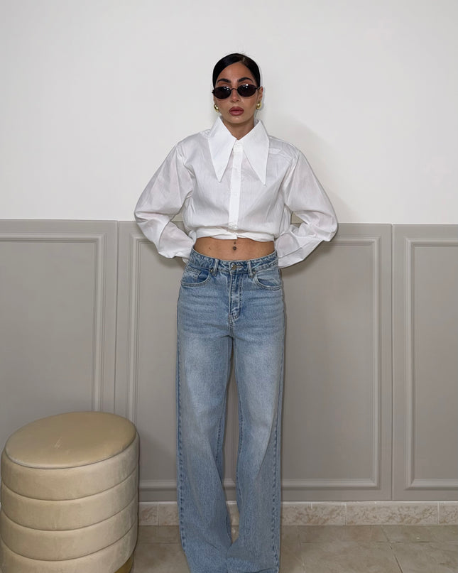 Jeans FLOWER celeste