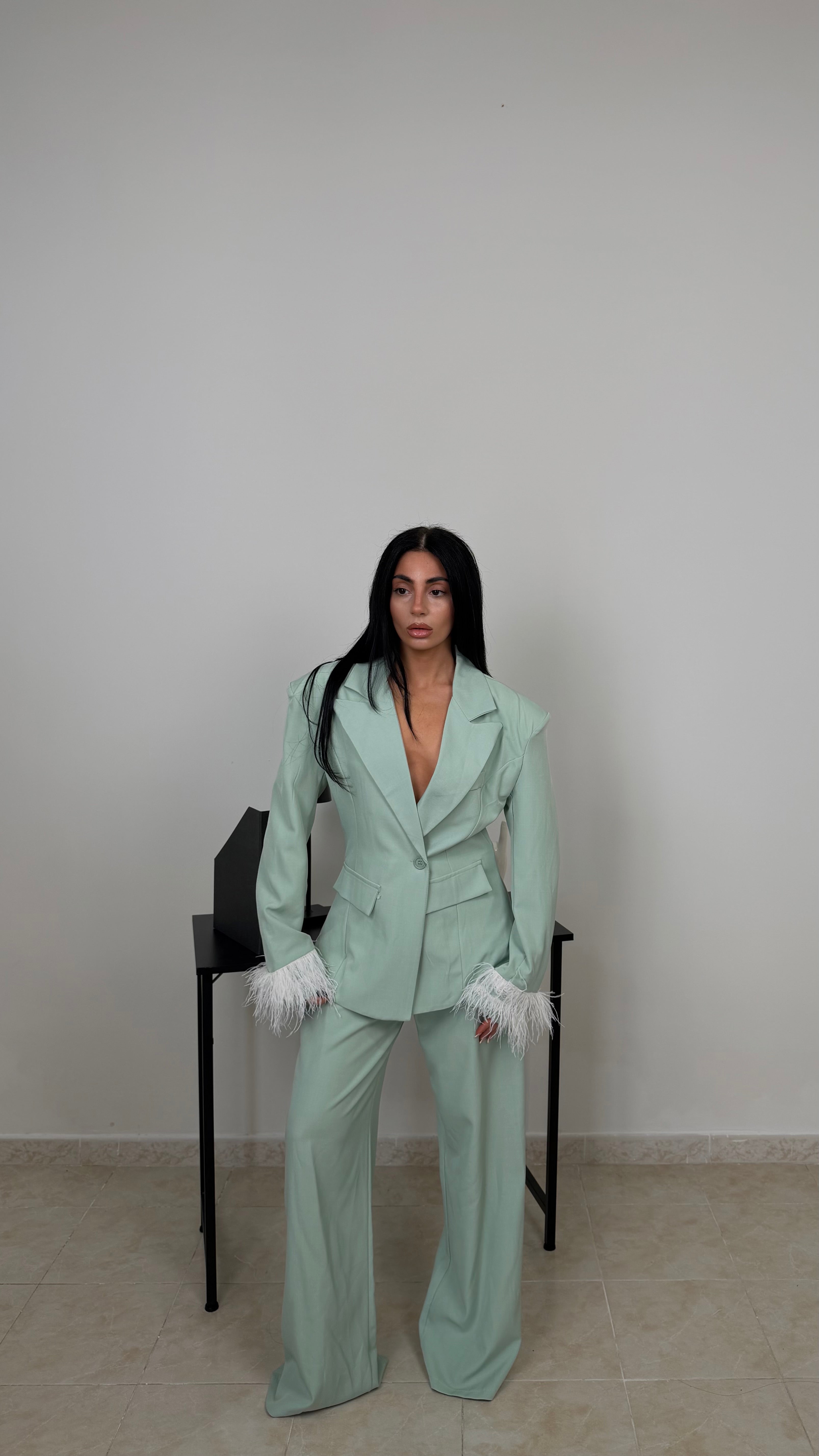 Tailleur PIUME verde menta