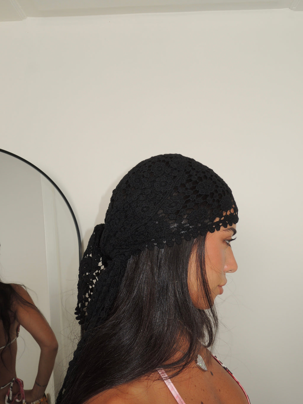 BANDANA RICAMATA NERA