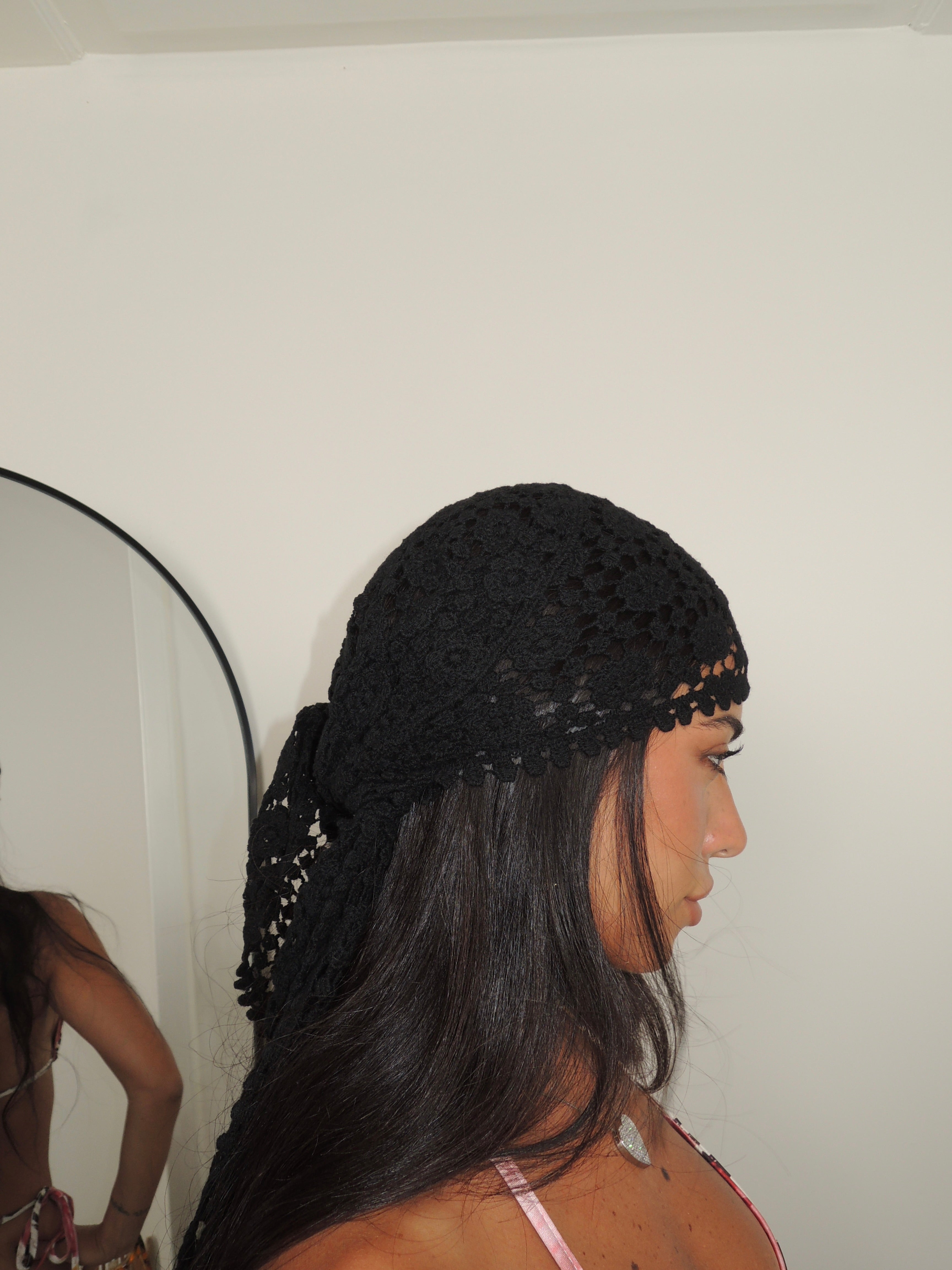 BANDANA RICAMATA NERA