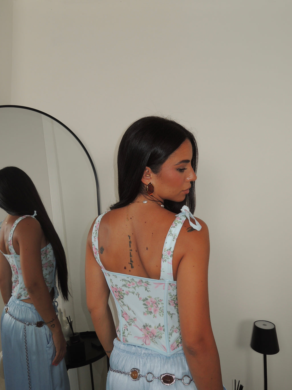 Corsetto FLOWER celeste