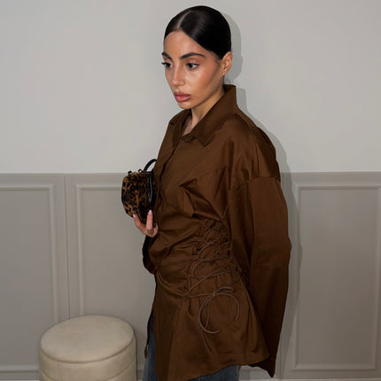 Camicia LATERAL STRINGS choco