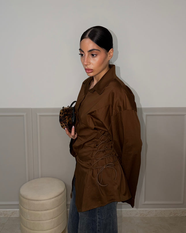 Camicia LATERAL STRINGS choco